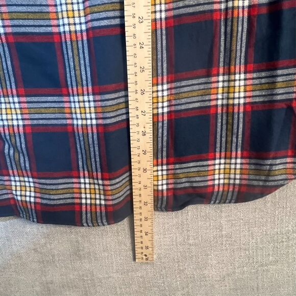 Saddlebred Tartan Flannel Casual Button Up Shirt Mens Size Large L Blue/Red - Picture 7 of 8